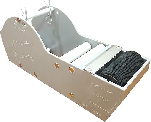 Miniatura 2 de WELSTIK Dispensador de embalaje de cinta de papel Kraft engomado activado por agua de 3 pulgadas para envío, sellado de cajas y cartones, gris