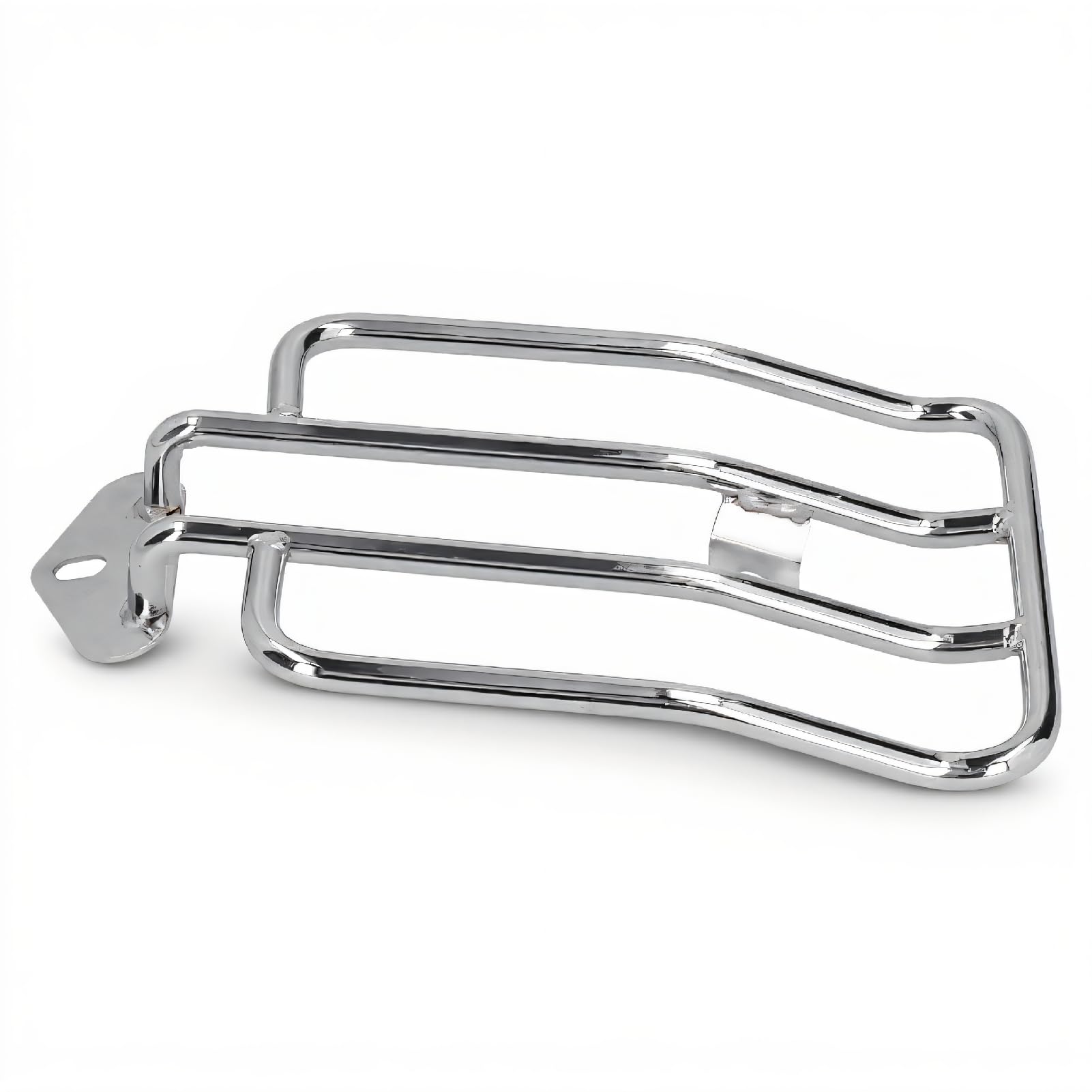 Gaeirt Motorrad Gepäckträger Gepäckträger Silber Edelstahl poliert Unterstützung Regal Passt Hinten Solo Sitz Silber Für Sportster Iron XL883 1200