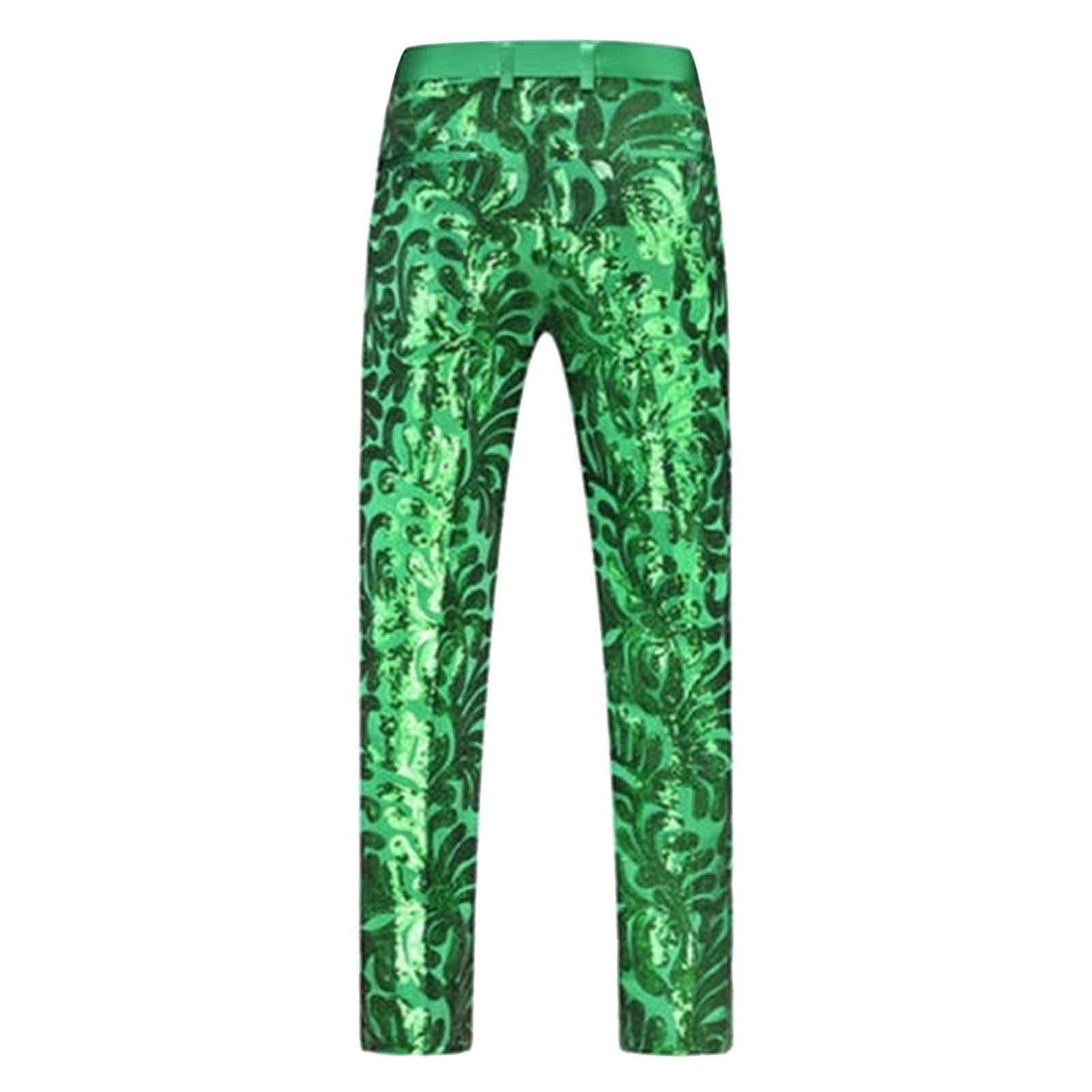 Pantalon habillé décontracté à finition métallisée extensible chic - 5
