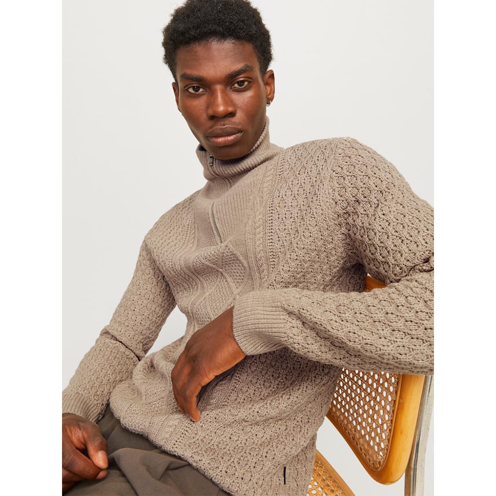 JACK & JONES Sweter z dzianiny Mężczyźni Jprblunorth Knit High Neck Sn