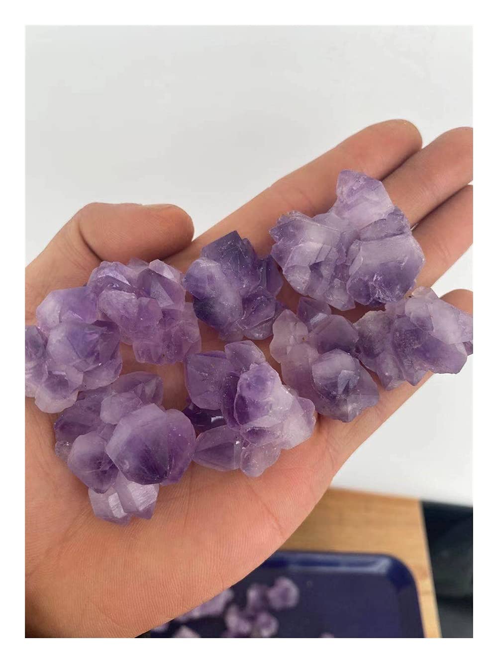Artigianato in Pietra Grezza di Cristallo Naturale Cluster di Cristallo Viola Naturale di Cristallo Naturale Decorazione della Stanza (Size : 1000g)