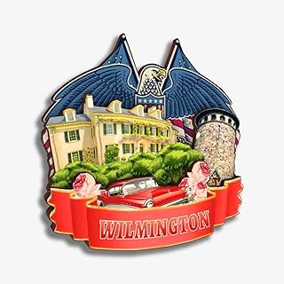 Wilmington Delaware USA America Fridge Magnet Wooden Collection 3D Wood Handmade Travel City Souvenirs Refrigerator Magnet Home Decoration Gift -495