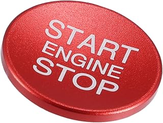 Engine Start Stop Ignition Button Overlay Cover Decal Interior Trim Sticker for Alfa Romeo Giulia Stelvio 2017-2021 Aluminum Alloy Red Car Parts