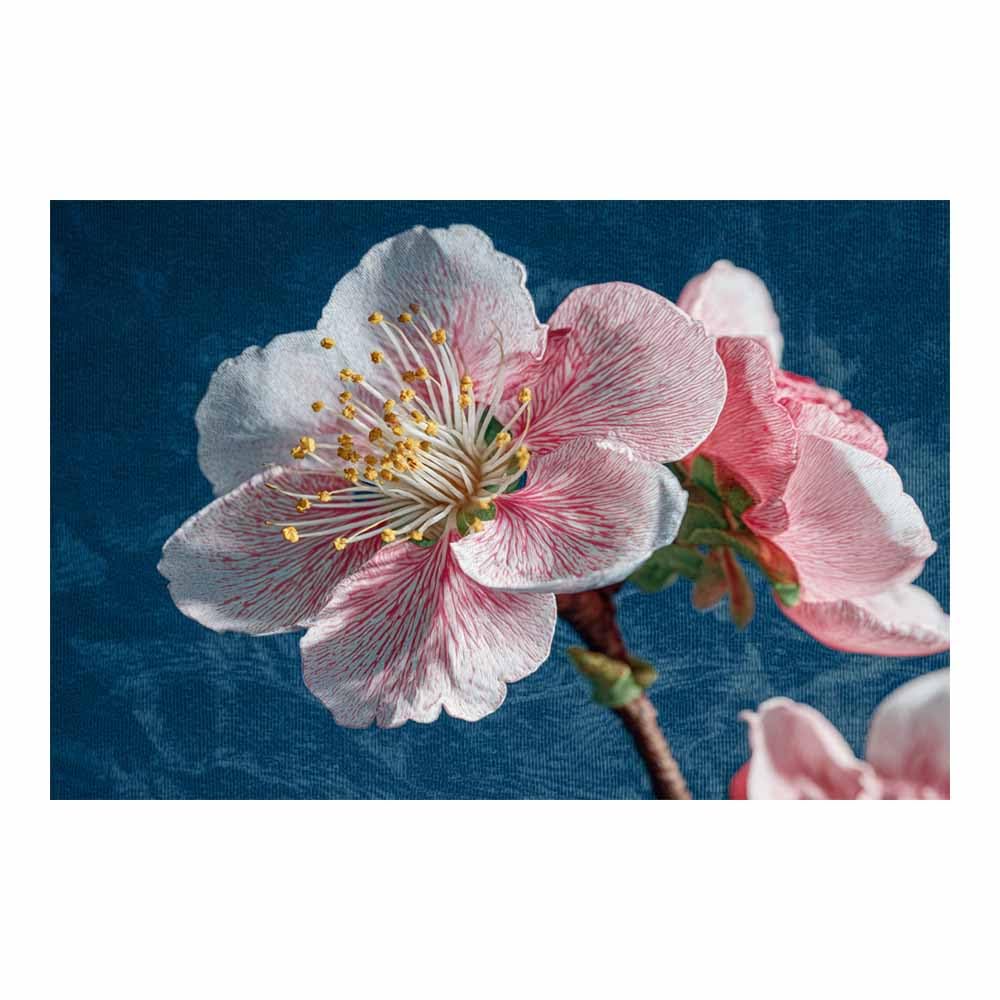 ZAMAEIU Canvas Print Wall Art Petal-veined flower Modern Nature Landscape Poster, for living room, bedroom,Corridor Office Room Decoretc.(pink)-30x50cm Unframed