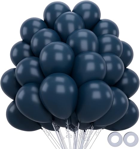 Moukiween Globos de color azul marino de 12 pulgadas, 70 globos de color azul oscuro para bodas, compromisos, despedidas de soltera, baby shower, Moukiween Globos de color azul marino de 12 pulgadas, 70 globos de color azul oscuro para bodas, compromisos, despedidas de soltera, baby shower,