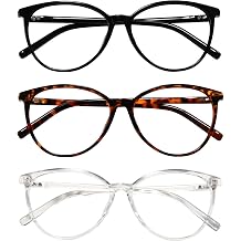 Przene Blue Light Blocking Glasses for Women Men Black/Demi/Transparent