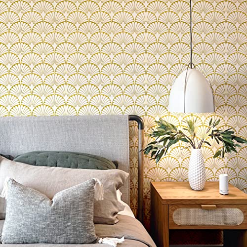 Gold Wallpaper Peel And Stick Wallpaper Boho Gold Contact Paper For Cabinets Self Adhesive Removable Wallpaper Stick On Wallpaper For Bedroom Modern Wall Paper Leaf Wallpaper Ginkgo Biloba17.3”×78.8” #TOP2