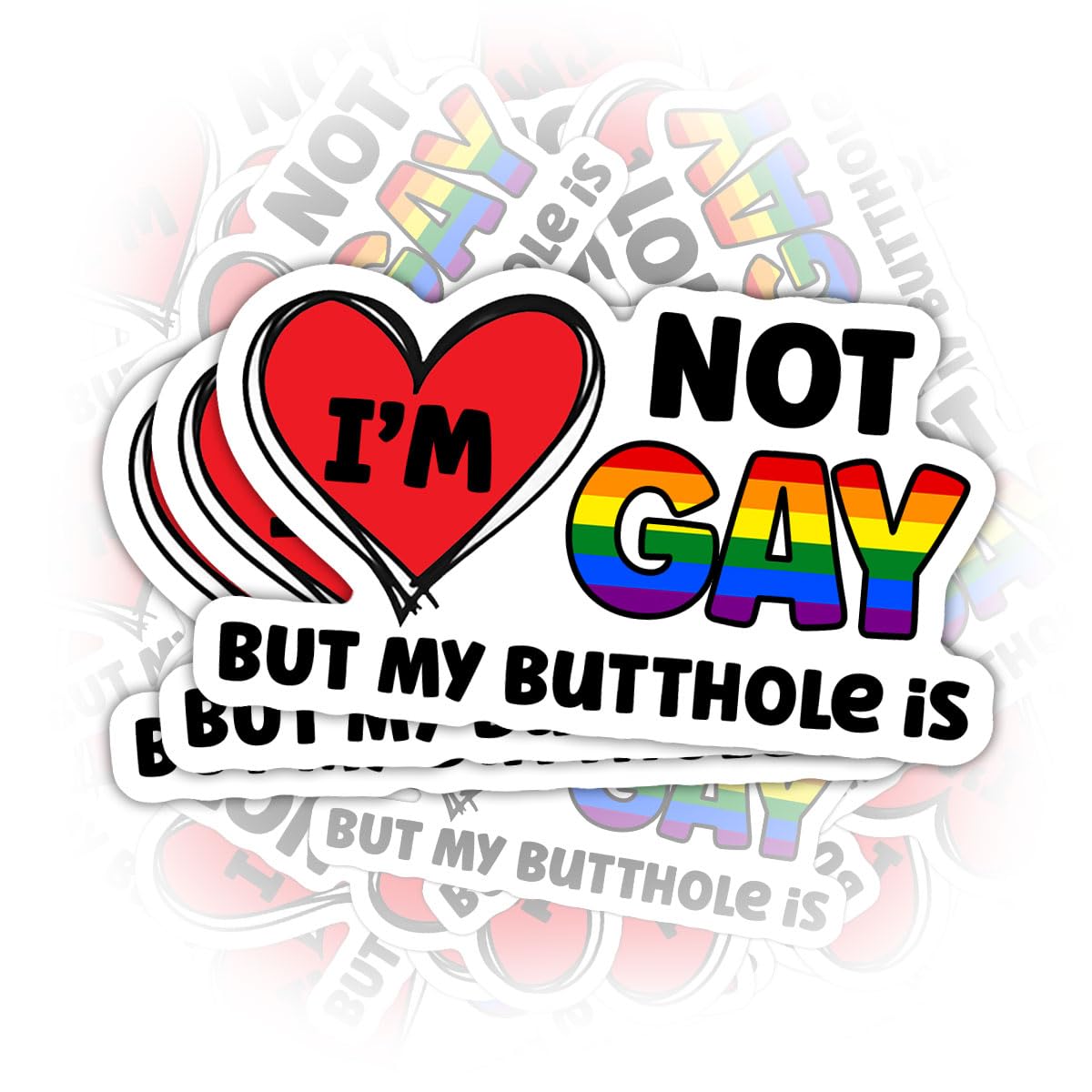 Autocollants LGBTQ+ I'm Not Gay imperméables pour gourde et vitre