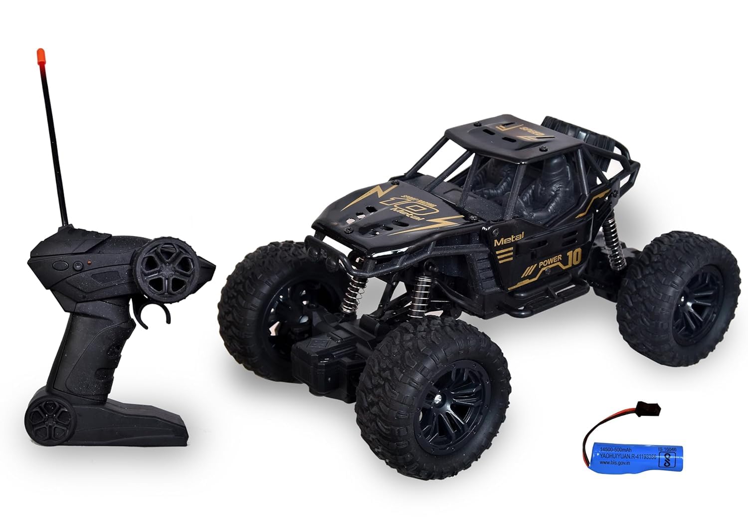 TEC TAVAKKAL Rc Monster Truck Remote Control Car for Kids Rock Crawler 5 Function 1:18 Rc Toys for Boys 2Wd Offroad High Speed Remote Car Toys for Kids 5 Years 12 – Black (Without Mist Spray)