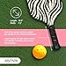 Jill & Ally Zebra Print Pickleball Paddle, Carbon Fiber Materials, 16.5” x 7.5