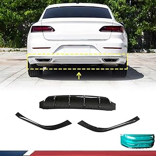 3分割りカーボン製Arteonリア ディフューザー for Volkswagen VW フォルクスワーゲンアルテオン ハッチバック2019 2020に適合リアバンパーリップ リヤアンダーディフューザー リヤアンダースポイラー リアアンダーガーニ...