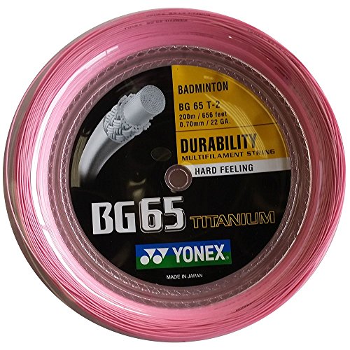 Bobine Yonex BG 65 Ti rose cordage de badminton solide