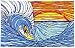 Sunshine Joy Sunset Surfer Ocean Wave Surf Tapestry Wall Hanging Huge 60x90 Inches
