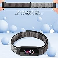 Vista 2 de Correas de nailon compatibles con correas Fitbit Luxe, correas deportivas de tela transpirable ajustable Solo Loop, pulsera de repuesto suave