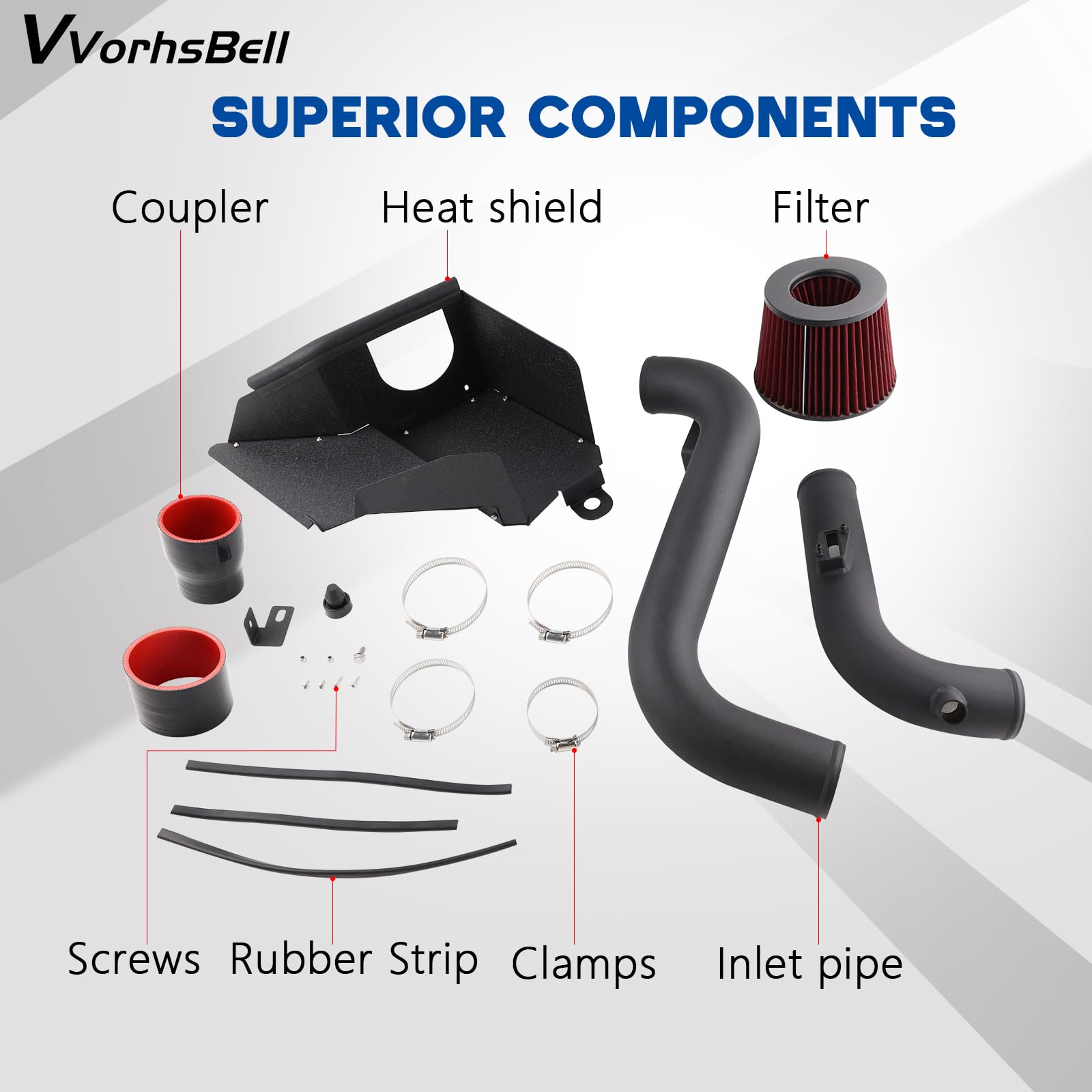 Kit filtro di aspirazione aria fredda EA113 per Audi A3 S3/06-08VW MK5 GTI GLI/12-13MK6 Golf R 2.0/06-12MK3 MK2