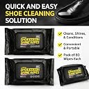 KRITVA - Sneaker Shoe Cleaning Wipes 160 Count | Instant Shoe Cleaner | Quick Remove Dirt & Marks | Portable Travel Pack of 2 (80 Piece in Each Pack) gallery image