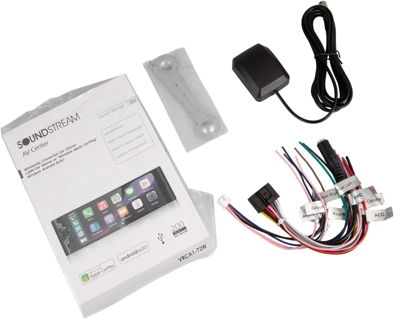 Soundstream VRCA1-72W displaying Android Auto interface