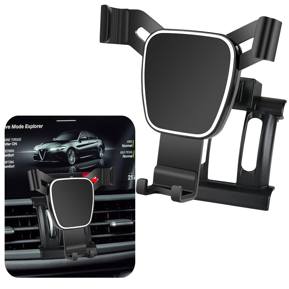 LUNQIN Car Phone Holder for Alfa Romeo Giulia 2017 2018 2019 2020 2021 2022 2023 2024 2025 Auto Accessories Navigation Bracket Interior Decoration