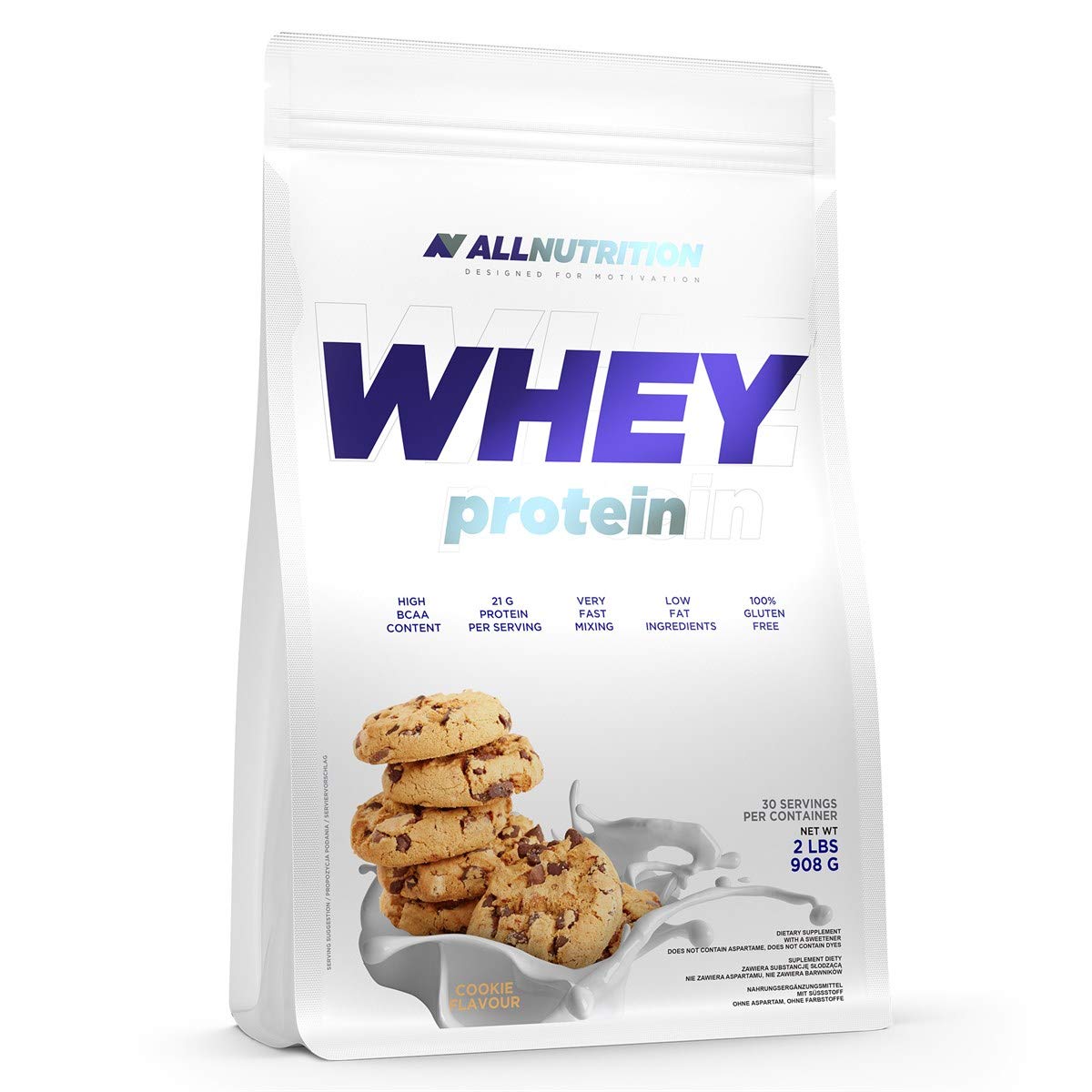 ALLNUTRITION WPC Whey Protein - Whey en Poudre - Poudre de Protéines à Faible Teneur en Matières Grasses - Masse Musculaire - Pre-Workout - 2270 g - Strawberry
