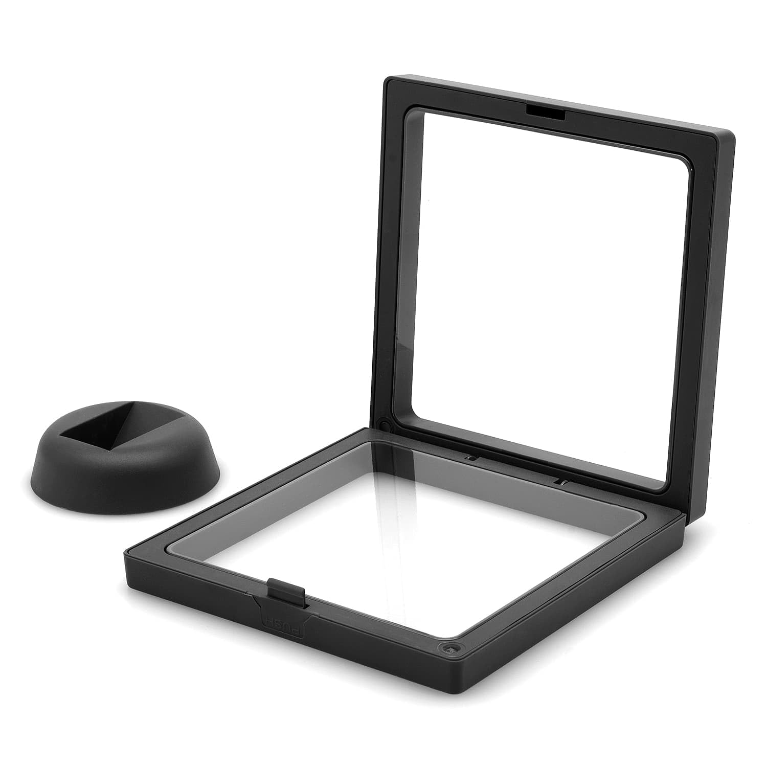 Drijvende displaystandaard, 7 stuks 3D drijvende frame displayhouder, ophangvitrine, PE-film sieraden opbergdoos, muntendisplaydoos met standaards, voor verzamelobjecten, memorabilia-decoraties