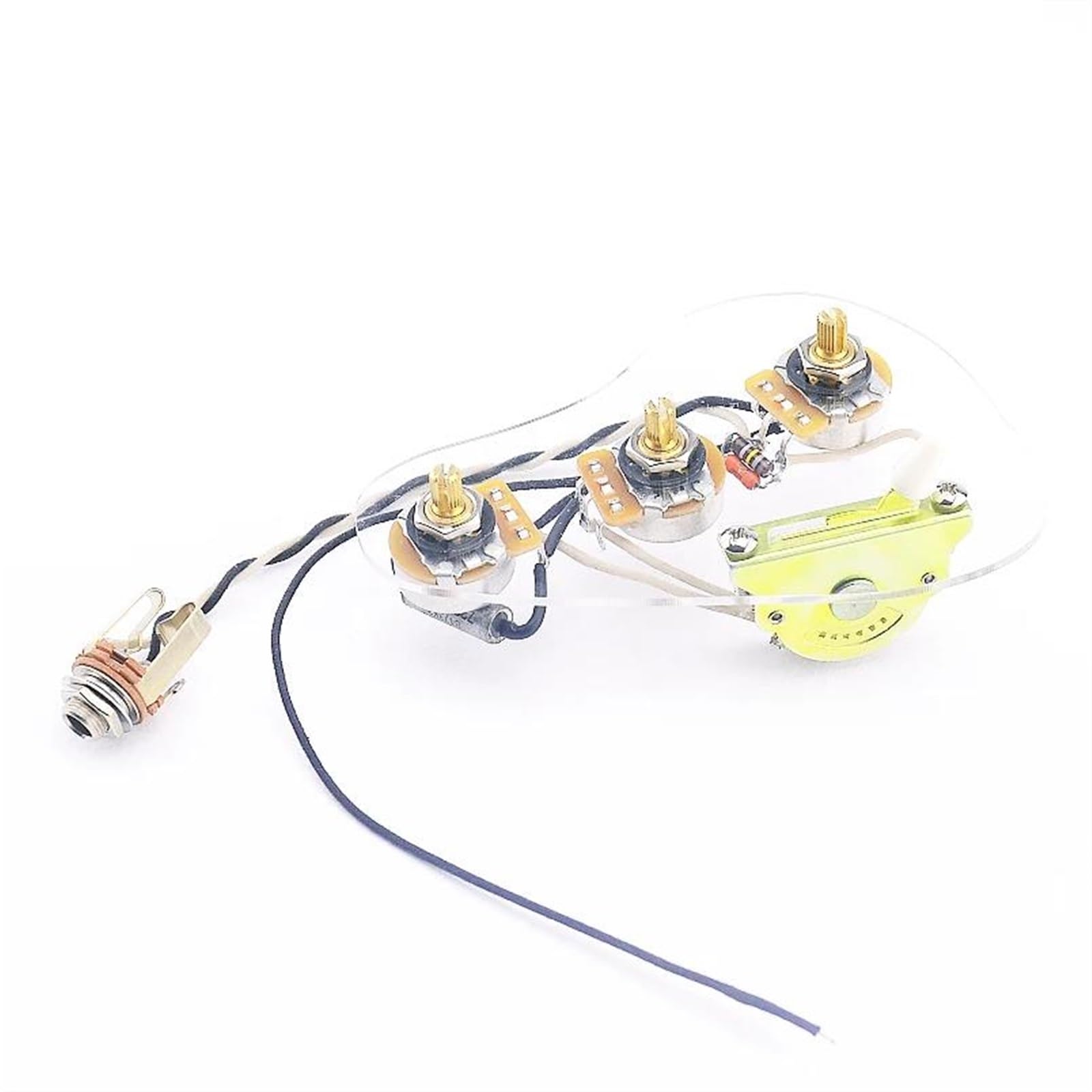 Kit De Cableado De Guitarra Eléctrica Precableado (3 Potenciómetros CTS De Latón De 250 K + 5 Vías)(O1)