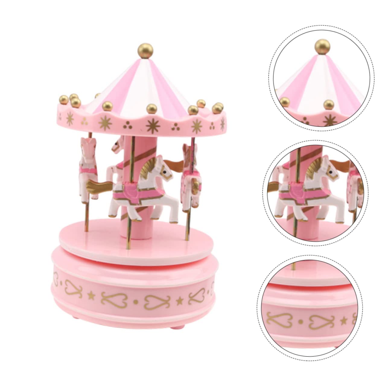MAGICLULU Carillon Giostra Musicale Rosa in Plastica, 1 Pezzo