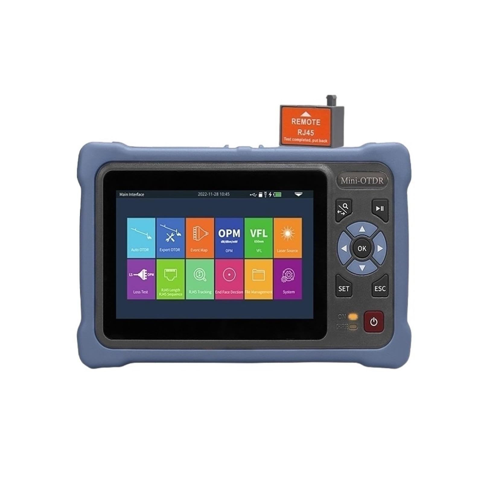 Dikkac Cl880a 1550Nm Fiber Optic Cable Tester, 60-100Km Mini Otdr 1310/1550Nm Fiber Optic Reflectometer， Touch Screen Vfl Ols Opm Event Map Ethernet Cable Tester(Cl880a 1550Nm)