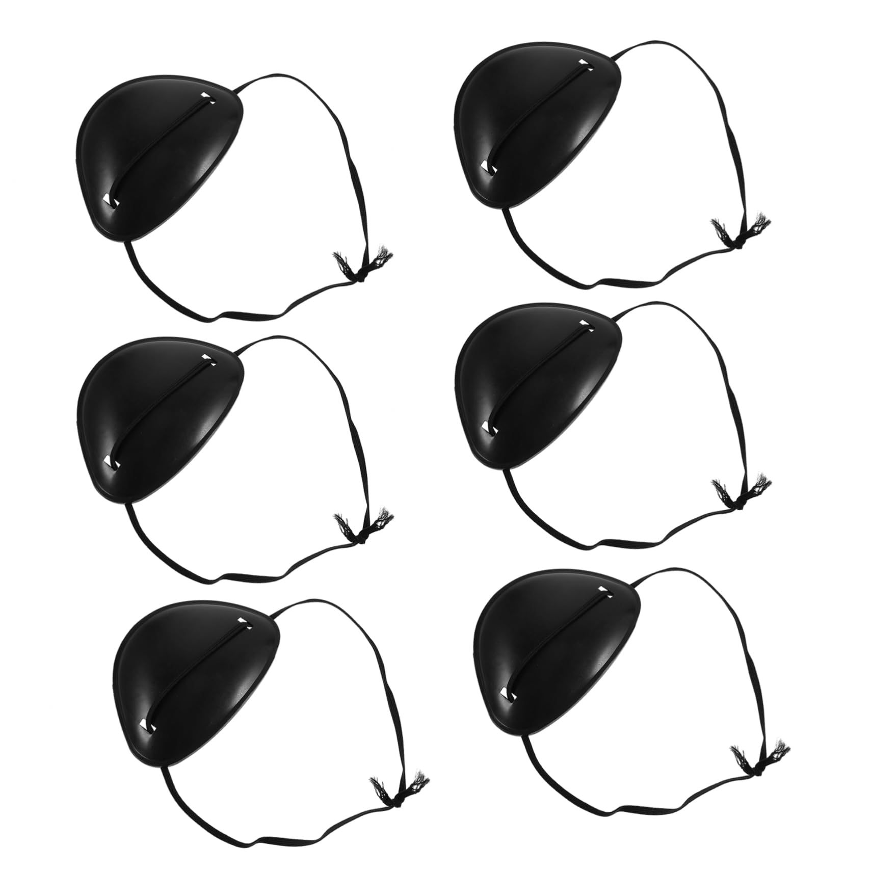 BESTYASH Pirate Theme Cosplay Eye Patches 6 Single Eye Masks Black for Halloween Carnival Party Performance