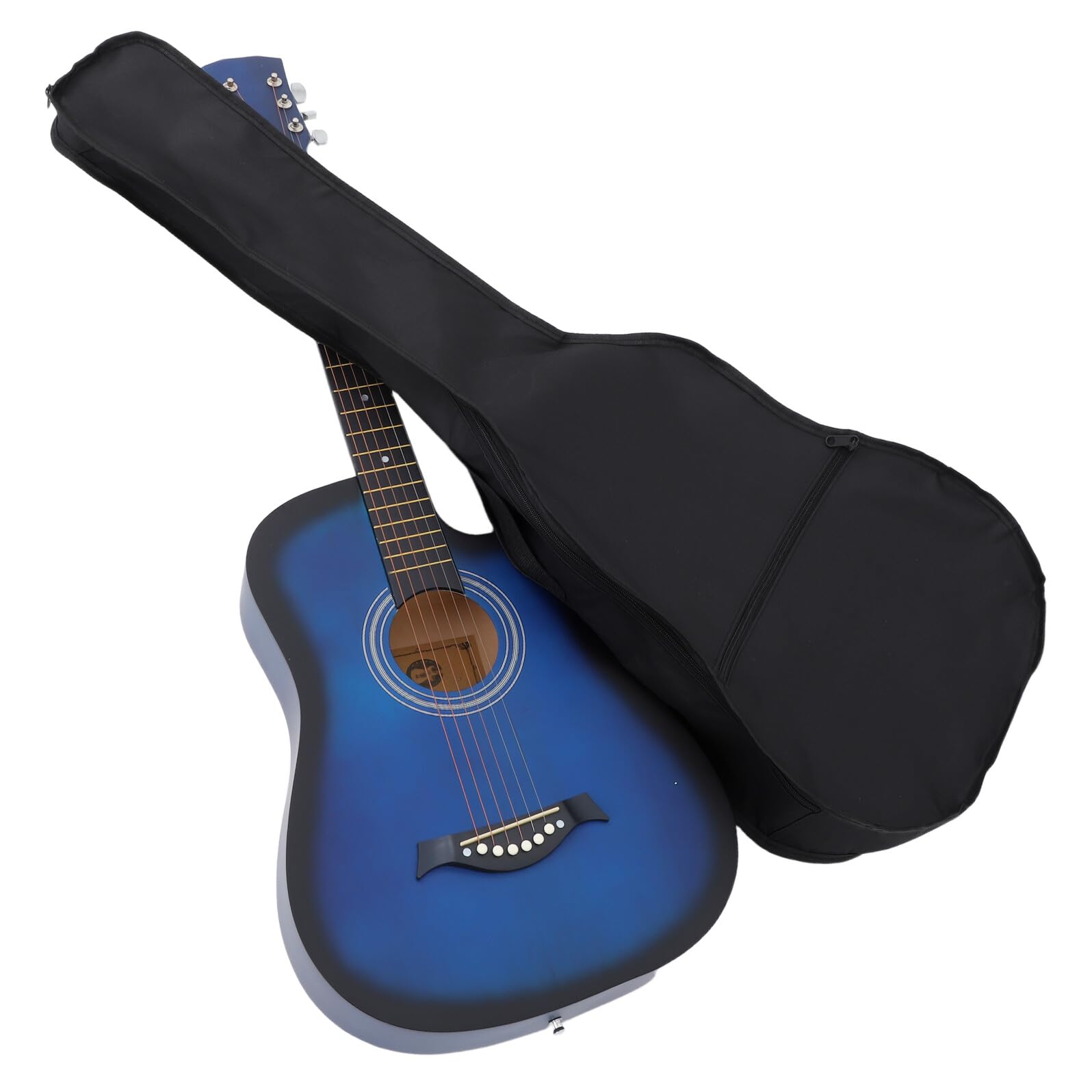 TOYANDONA Guitare 38 Pouces Étanche avec Fermeture Éclair Latérale Double Curseur et Grosse Poche Zippée, Bandoulière Réglable pour Transport Confortable, pour Guitare Acoustique