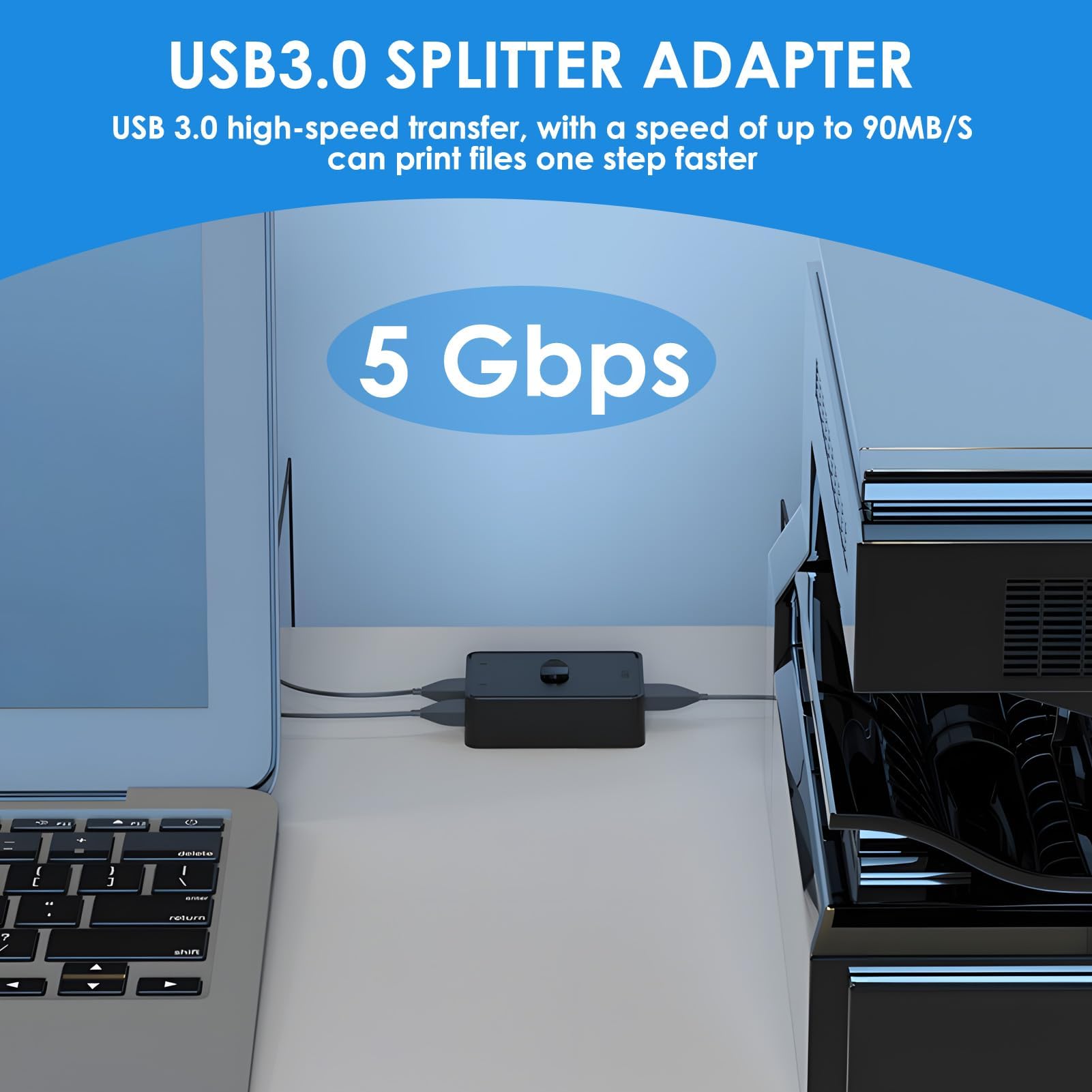 Switch KVM USB 3.0 - Condivide 2 Computer Con Periferiche, Pulsante Di Scambio Facile - Foto 5