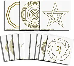 Kit Completo Com 53 Gráficos Radiestesia Placas Radiônicas (Dourado)