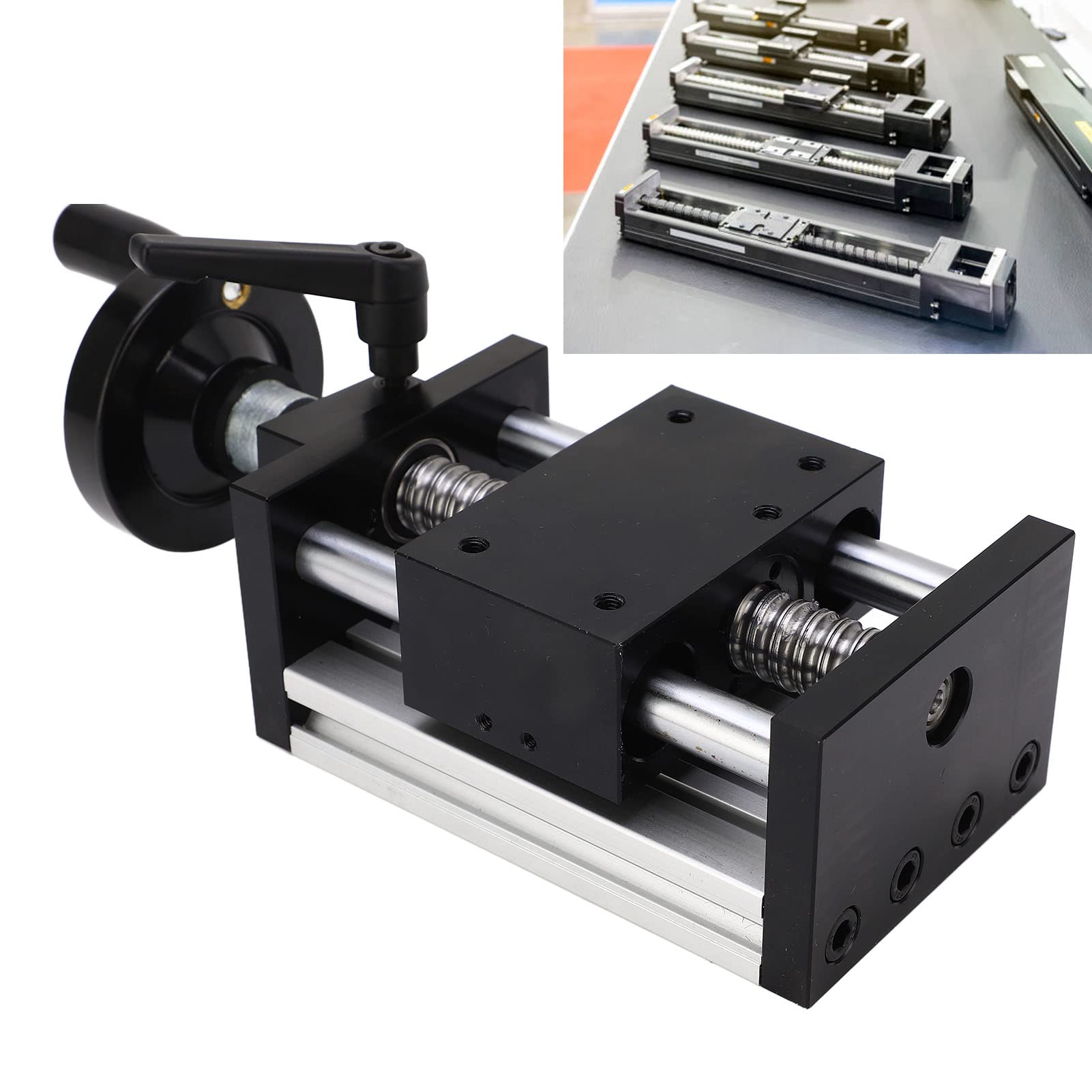 Passo lineare scorrevole, corsa 100mm, protezione riservata 10mm, doppio asse, guida lineare manuale, tavolo scorrevole con volante