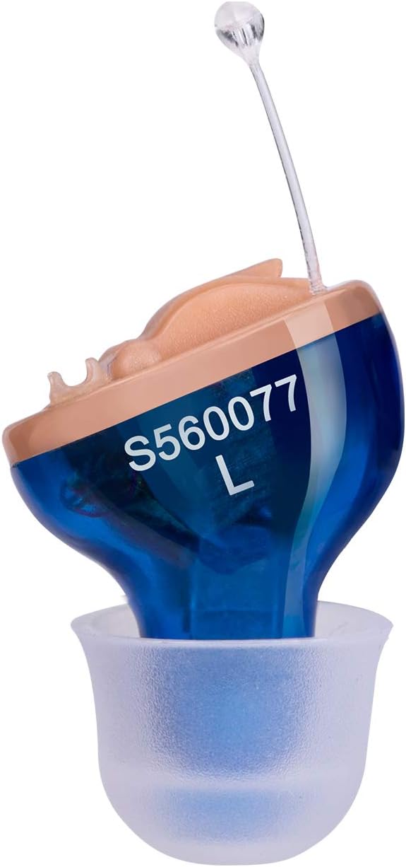 Hearing Amplifier for Seniors Adults Noise-Cancelling - Elderly Assistance Listening, Voice Sound Amplifier Ear Invisible Devices As Seen On TV Hearing Aid Cleaning Tools Included (Blue)