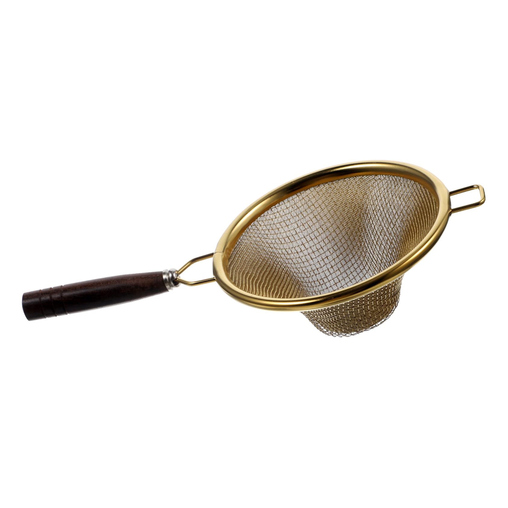 GLEAVI Stainless Steel Tea Strainer with Wooden Handle Fine Mesh Infuser for Loose Leaf Tea Kitchen Tool Elegant Design for Daily Use