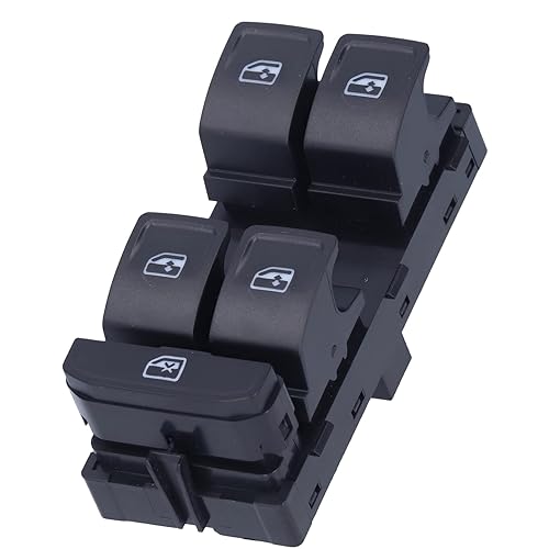 Aramox Interruptor de elevalunas eléctrico, lado del conductor, interruptor de control de ventana principal, 5G0 959 857 D 5G0959857 apto para Cross