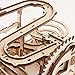 ROBOTIME Wooden Marble Run 3D Puzzles for Adults Mechanical Model Kits to Build for Teens Waterwheel Roller Coaster