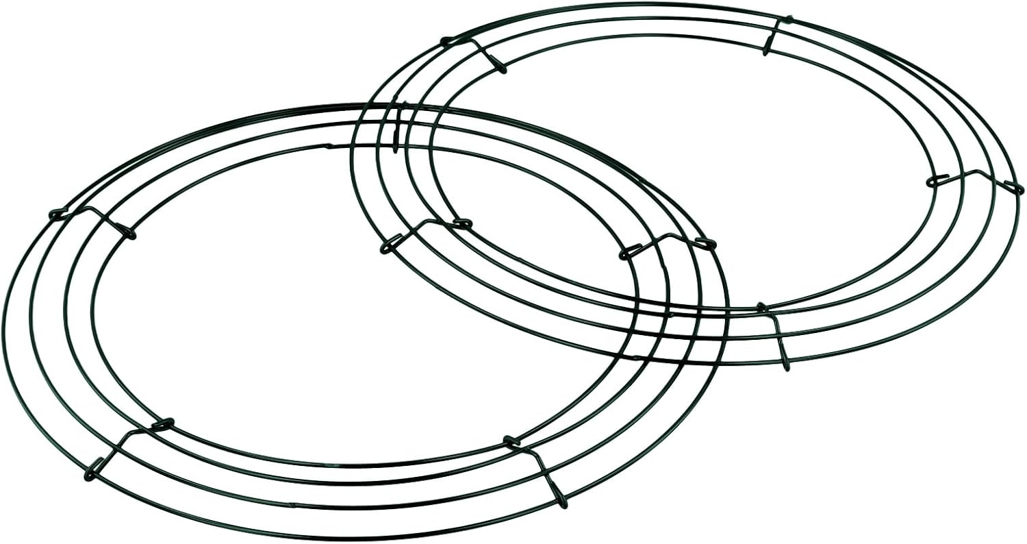 40 PCS 8 Inch Wire Wreath Frames, 20cm Round Metal Forms Frame, Green Wreath Rings for DIY Crafts, Wedding, Party