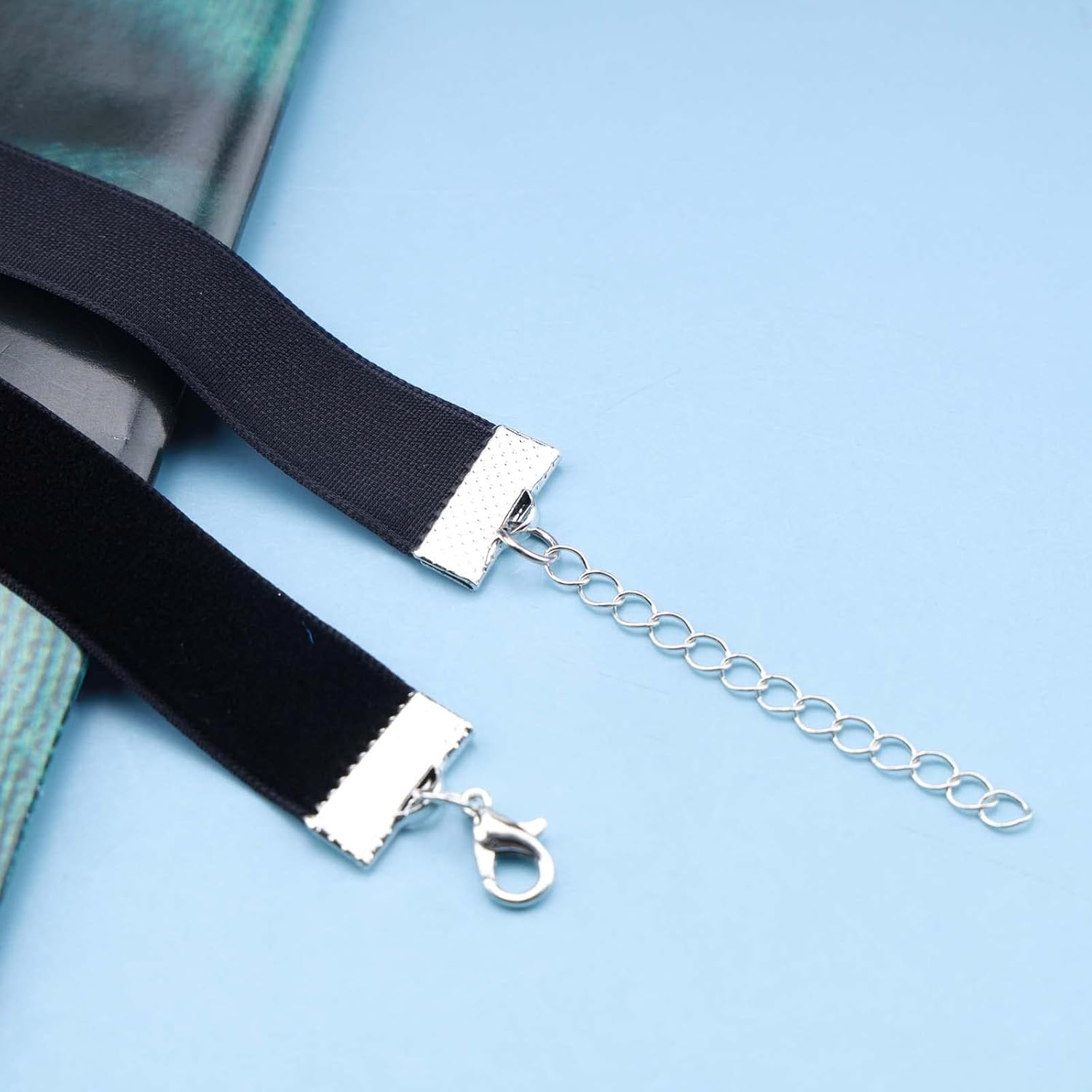 Vintage Satin Choker Necklace Gold Ball Pendant Necklace Short Velvet Necklace Punk Black Wide Leather Necklace Chain for Women and Girls - Image 7