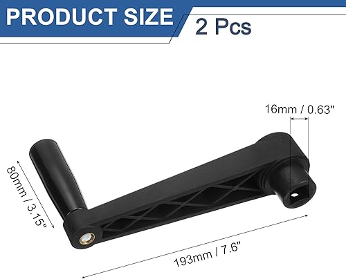 Miniatura 15 de uxcell 2 piezas de mango giratorio de 0.394 x 4.134 in (diámetro x L), mango de manivela de torno universal de repuesto para máquina de molienda