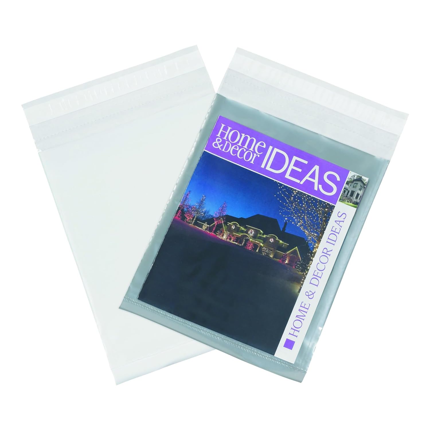 PSBM 6 Inch x 9 Inch Self Seal Clear Resealable Poly Bags, 1000 Pack Clear Envelopes 2.5 Mil - Fits A4 Letter Sized Documents, Marketing Materials