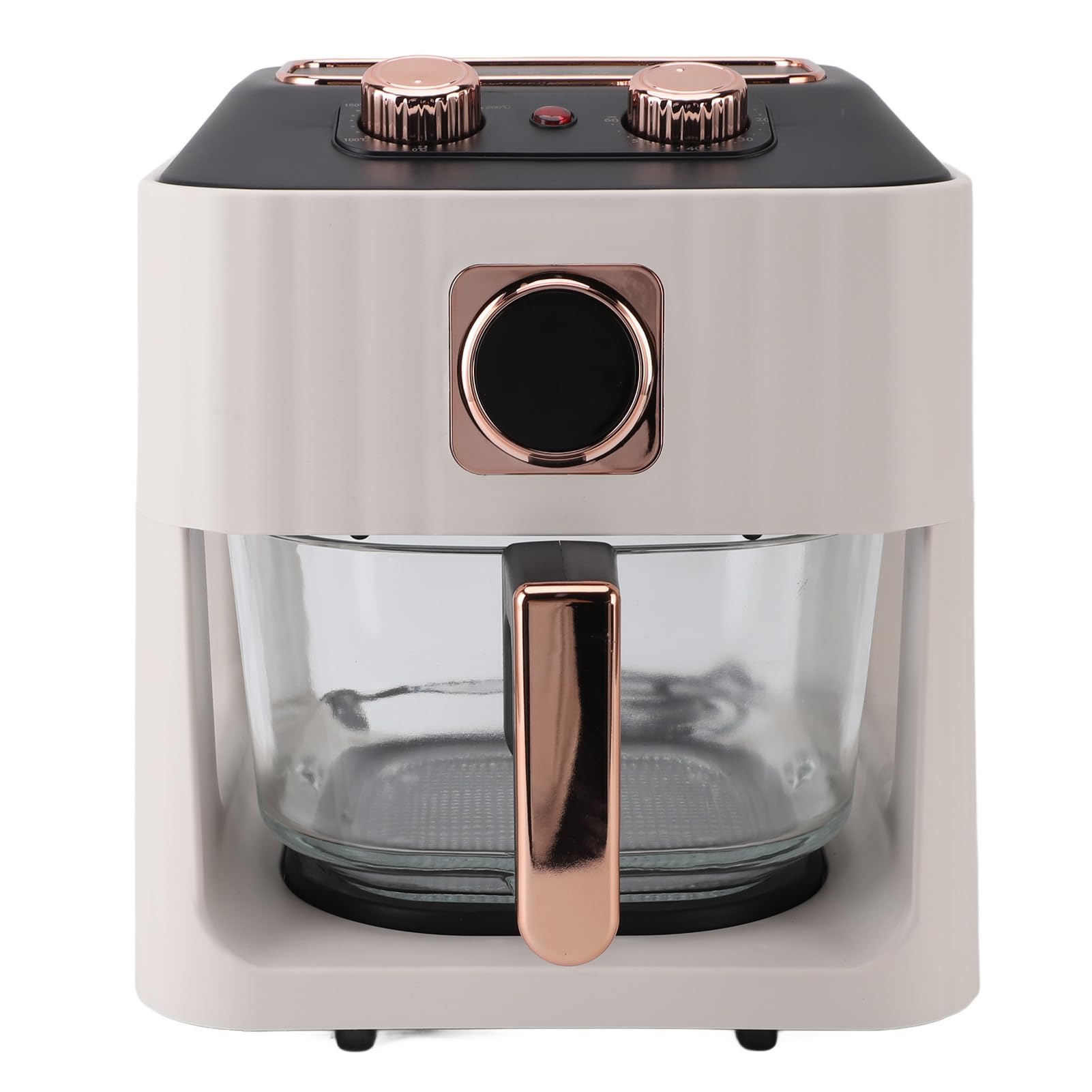 Generic Friggitrice Elettrica Ad Aria da 1000 W, Grande capacità di 6 Litri con Finestra Visiva a 360 Gradi e Controllo Intelligente della Temperatura, per Domestica, Cottura, (Spina europea bianca
