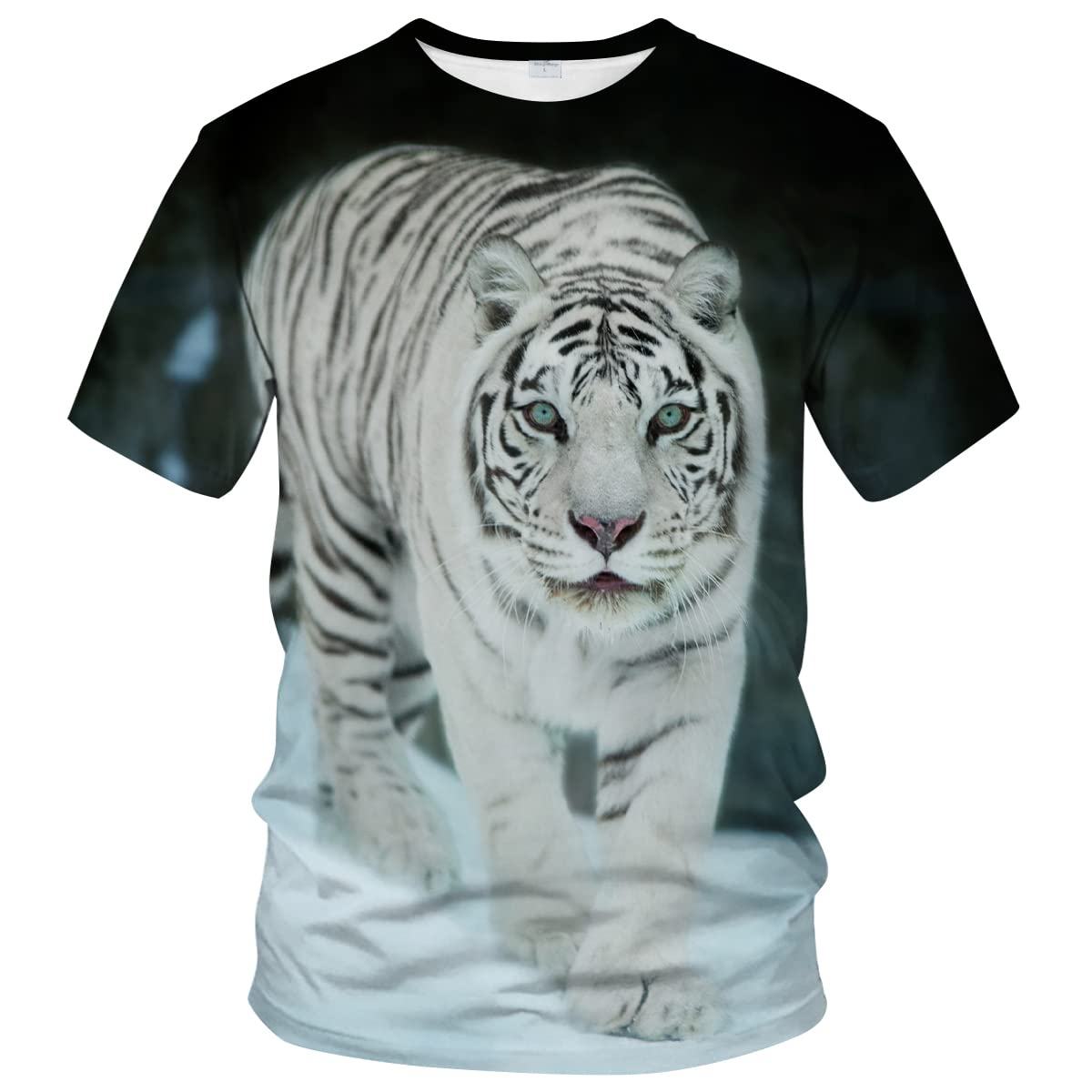 ARORALS Men's Tiger T-Shirt Summer Short Sleeve Tees Tops Fantasy Animal Theme Shirt Realistic Graphic Shirt