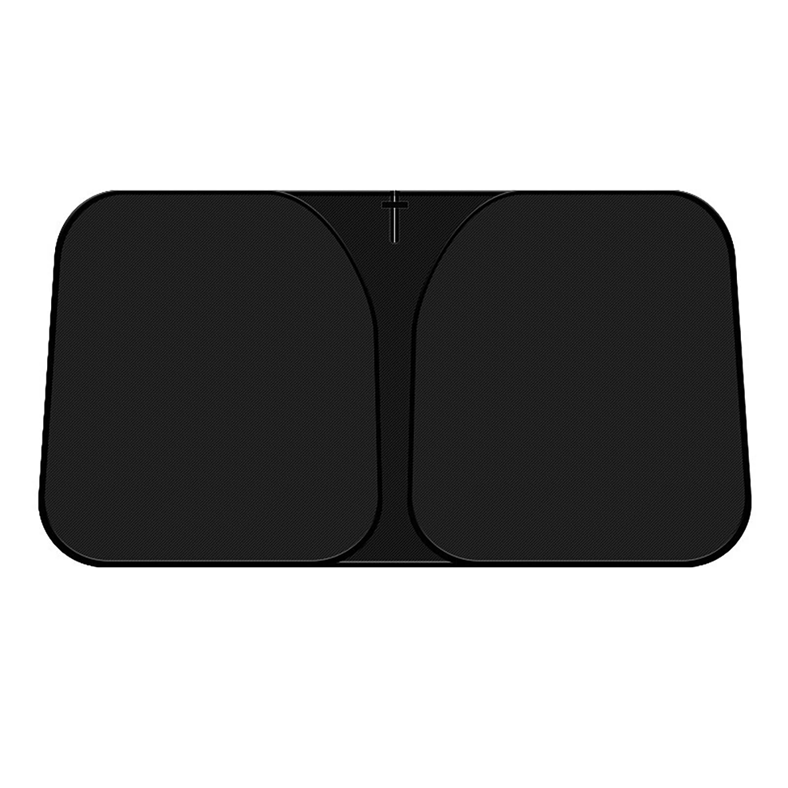 JSZDCVYBL Car Windscreen Sun Shade for Fiat Multipla 1998-2010 186, Foldable Black Coating Shield with Mirror Cut-out, Total Blackout Heat Insulation for Vehicle Interior Protection