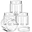Patelai 4 Pieces Round Wide-mouth Leak Proof Plastic Container Jars with Lids for Travel Storage Makeup Beauty Products Face Creams Oils Salves Ointments DIY Making(8 Ounce,Clear)