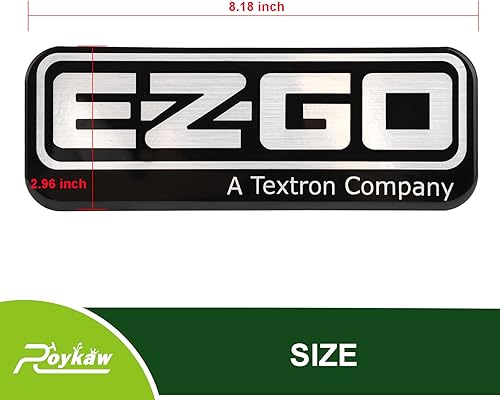 Miniatura 6 de Roykaw EZGO RXV - Placa de identificación frontal para carrito de golf para modelos eléctricos y de gas 2008 en adelante, reemplaza al OEM # 606405