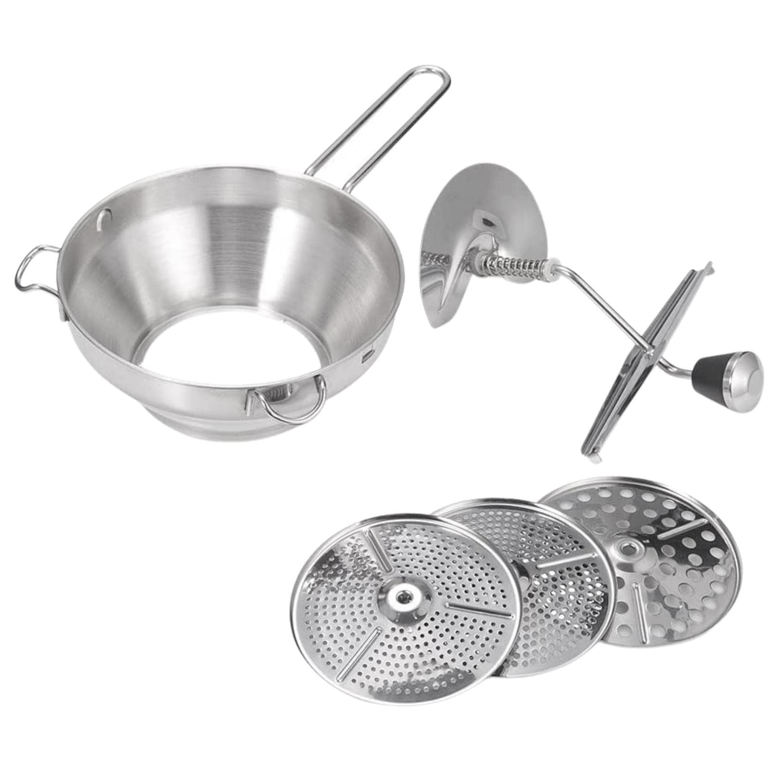 Molinillo de alimentos para bayas | Molinillo de alimentos para bebés de acero inoxidable, molinillo giratorio de acero inoxidable para alimentos para bebés, puré de manzana, puré de papas A/a