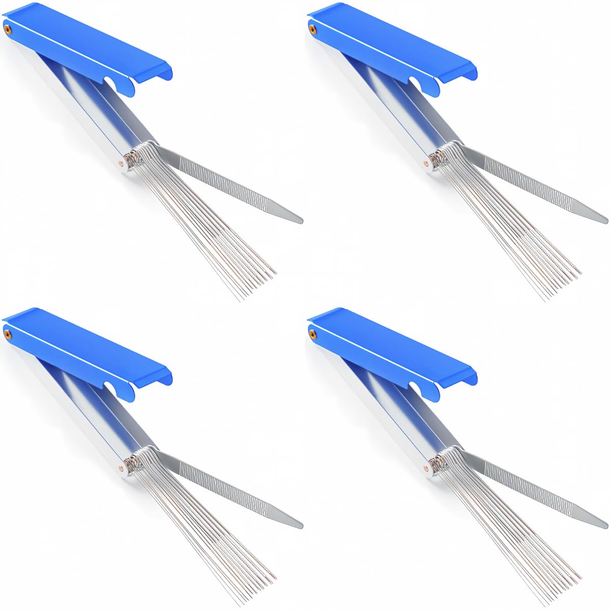 4-Pack Torch Tip Cleaner, Welding Nozzle Tip Cleaner, Carburetor Cleaner Tools with 13 Cleaning Wires and 5 pcs 3~7mm Brushes for Carburetors, Gas Orifices, Sprinklers and Shower Heads Cleaning