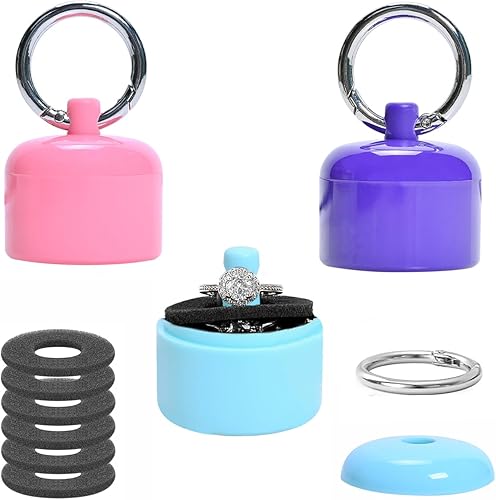 ZYTONGMAO Como se ve en Shark Tank, caja de joyería, almacenamiento de soporte de joyería de viaje, contenedor de llavero de pastillero, individual