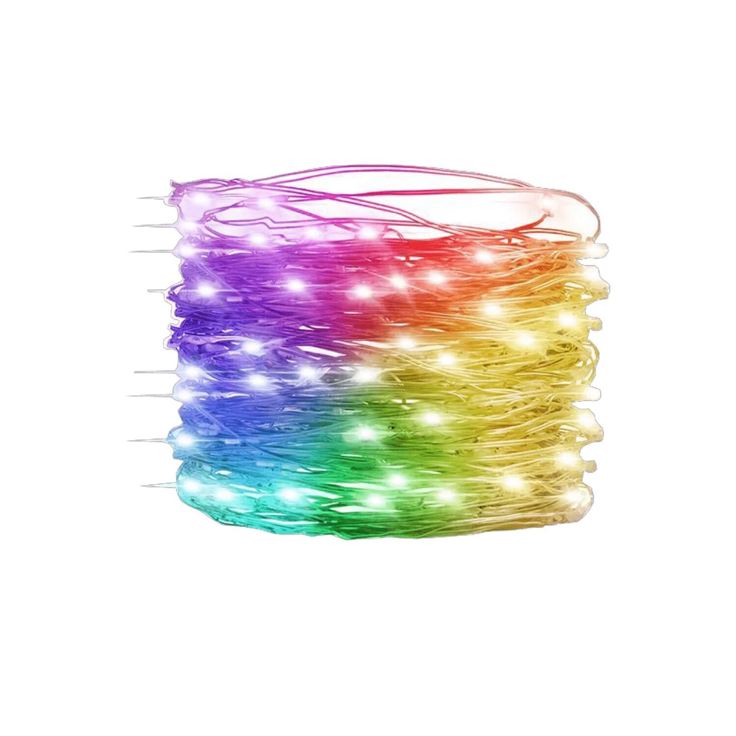 VoltShine 16.4ft LED Copper Wire String Lights 3AA Battery Powered RGBY Colors Great for Decorating and Atmosphere