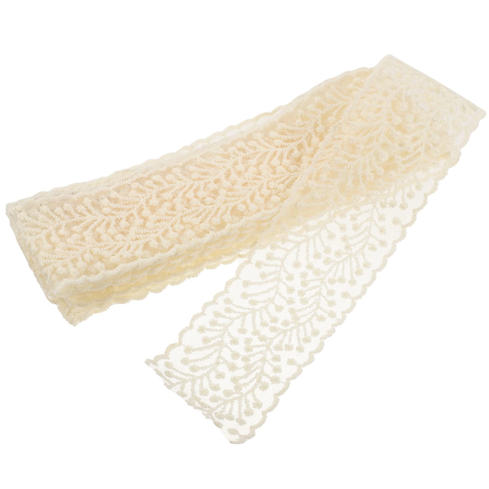 Operitacx 3rollos Encaje De Lazo Diy Para Manualidades y Accesorios De Cabello Metros De Ribete De Encaje Para Decoración De Ropa y Diademas Material Para Bonitos Adornos Estilo